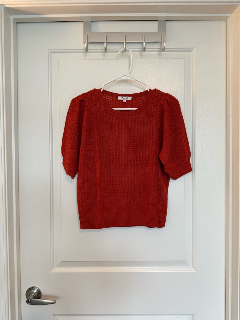 Madewell Clay Puff-Sleeve Sweater Tee NWT